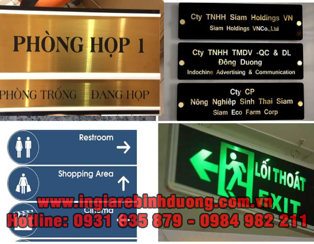 Thiết kế và thi công bảng tên phòng ban uy tín tại Bình Dương