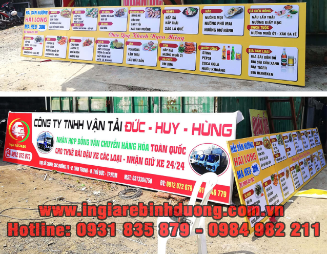 Thi công bảng hiệu quảng cáo đẹp giá rẻ tại Bình Dương