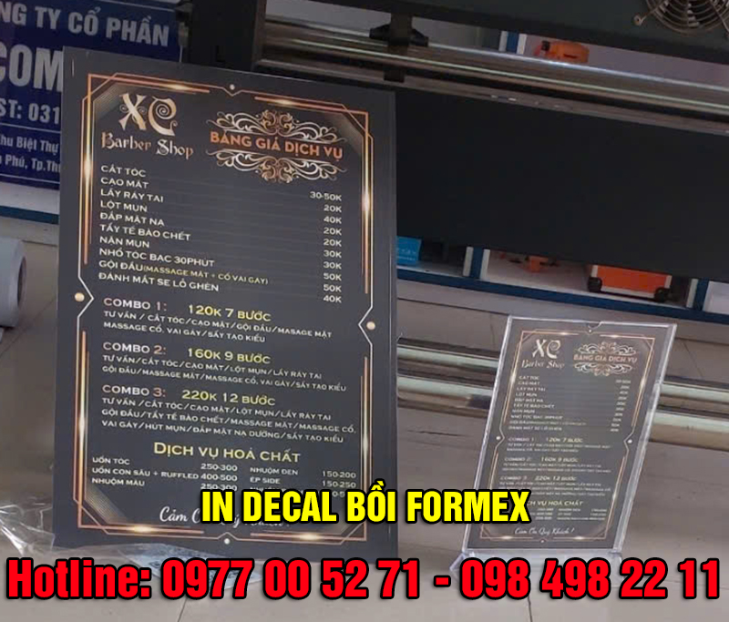 In decal bồi formex Bình Dương theo yêu cầu, chất lượng, giá rẻ